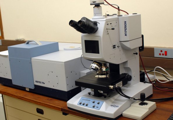 Jobin Yvon Heriba TX64000 Raman Spectrometer and Bruker Vertex 70 FTIR Spectrometer  Raman Spectrometer